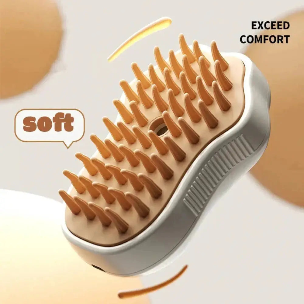 3-in-1 Electric Cat Steam Brush – Groom Massage & Shine