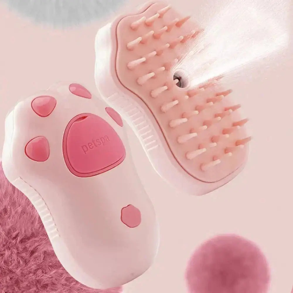 3-in-1 Electric Cat Steam Brush – Groom Massage & Shine