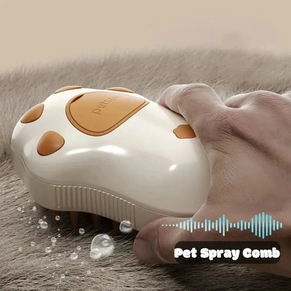 3-in-1 Electric Cat Steam Brush – Groom Massage & Shine
