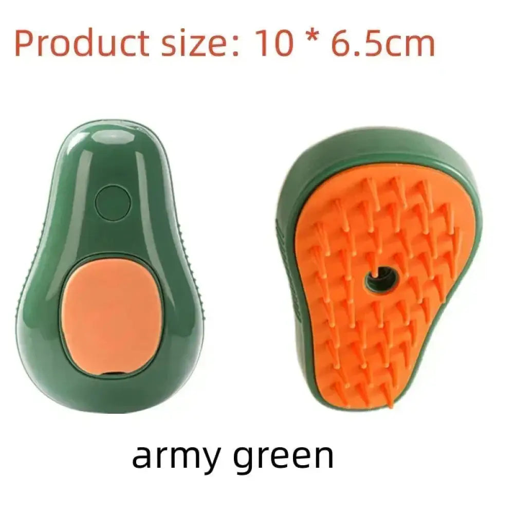 3-in-1 Electric Cat Steam Brush – Groom Massage & Shine - Green / Avocado