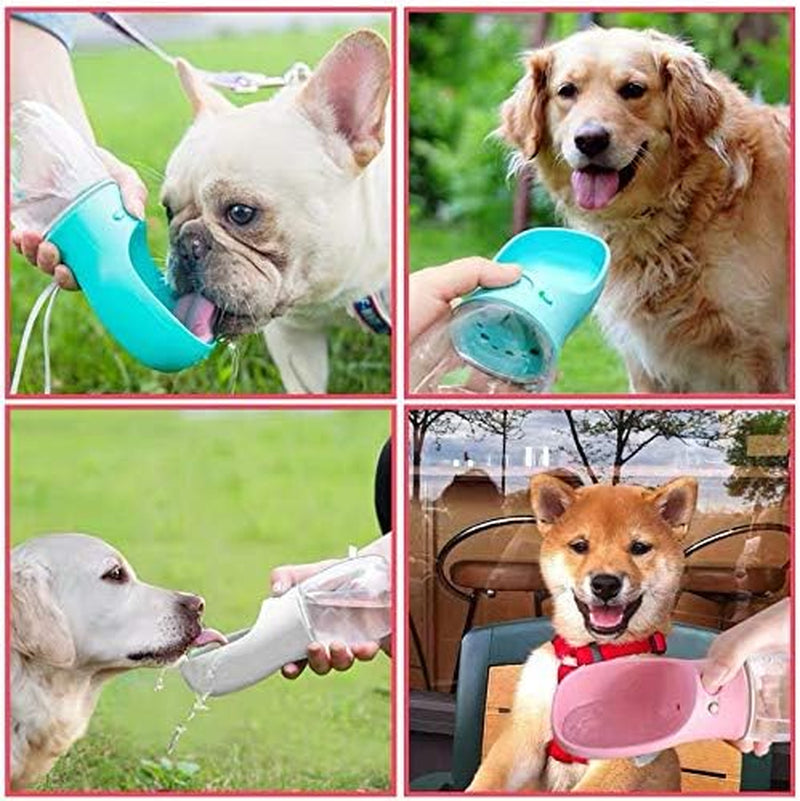 Portable Dog Water Bottle — 550ml, Pink