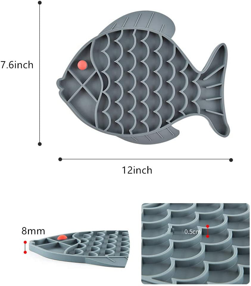Fish-Shaped Cat Lick Mat