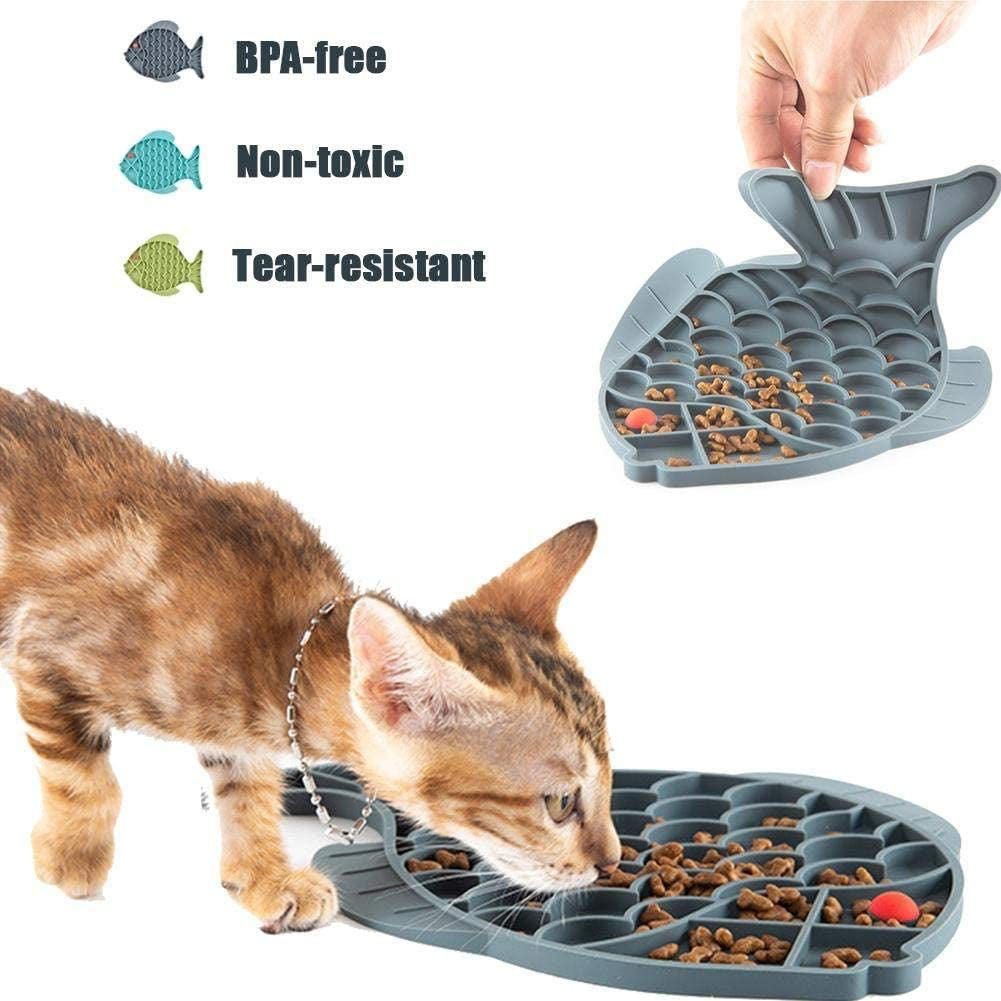 Fish-Shaped Cat Lick Mat
