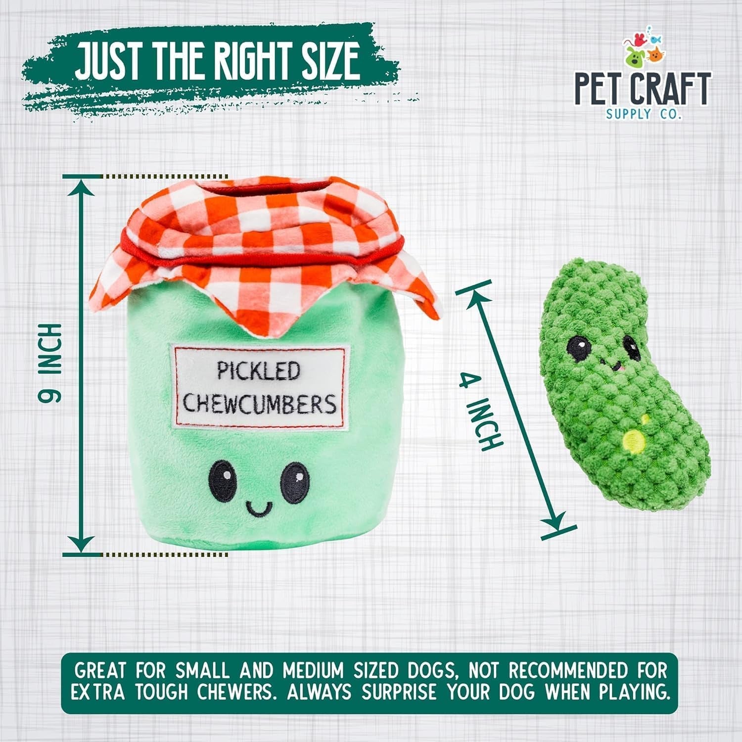 Hide & Seek Pickle Plush Dog Toy Set