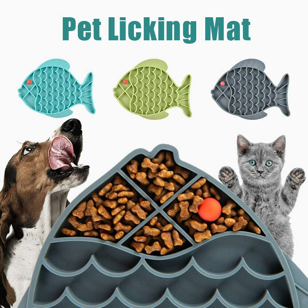 Fish-Shaped Cat Lick Mat