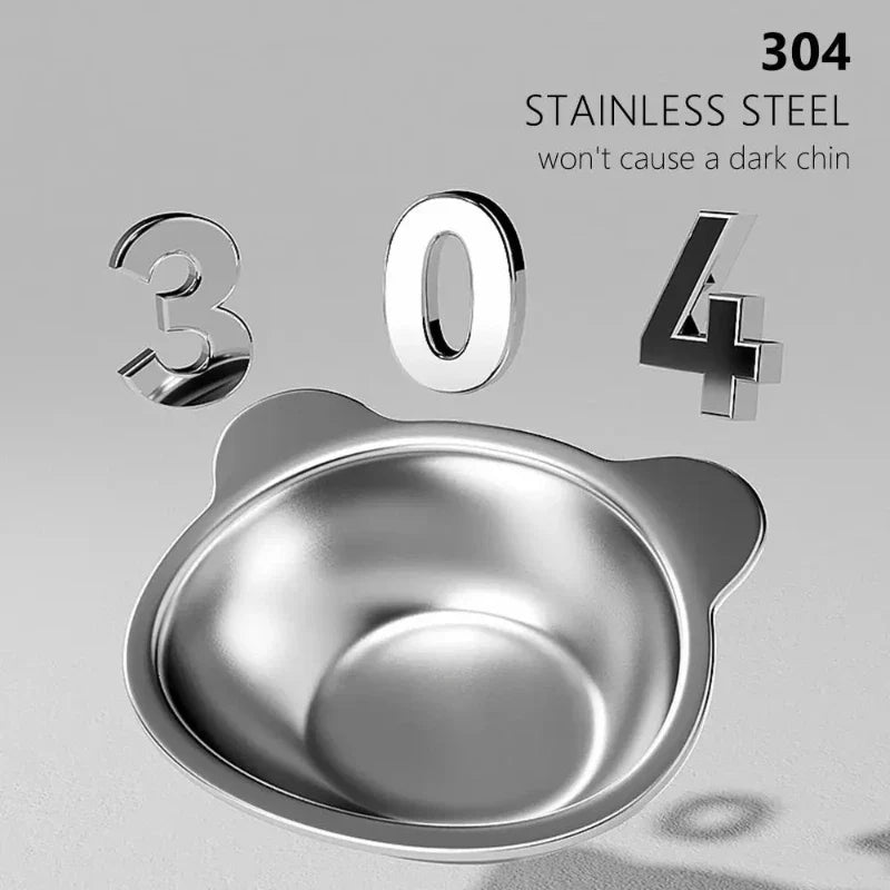 Stainless Steel Raised Cat Bowl with Stand