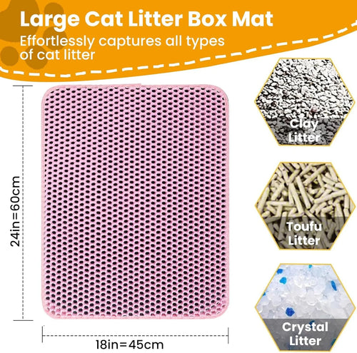 Double Layer Non-Slip Cat Litter Mat
