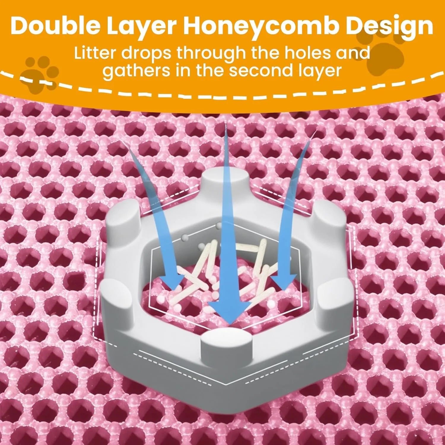 Double Layer Non-Slip Cat Litter Mat