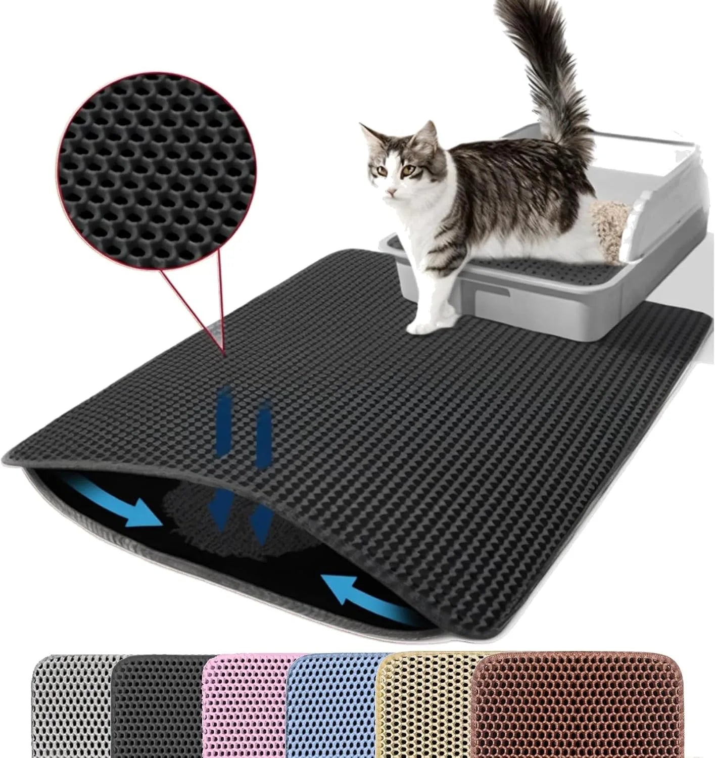 Double Layer Non-Slip Cat Litter Mat