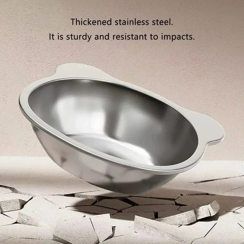Stainless Steel Raised Cat Bowl with Stand