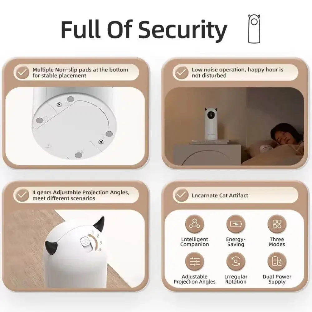 Automatic Interactive Cat Laser Toy – Keep Your Cat Entertained for Hours