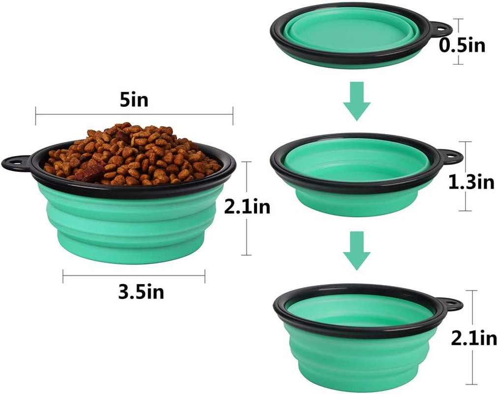 Collapsible Dog Travel Bowl Set — 2 Pack