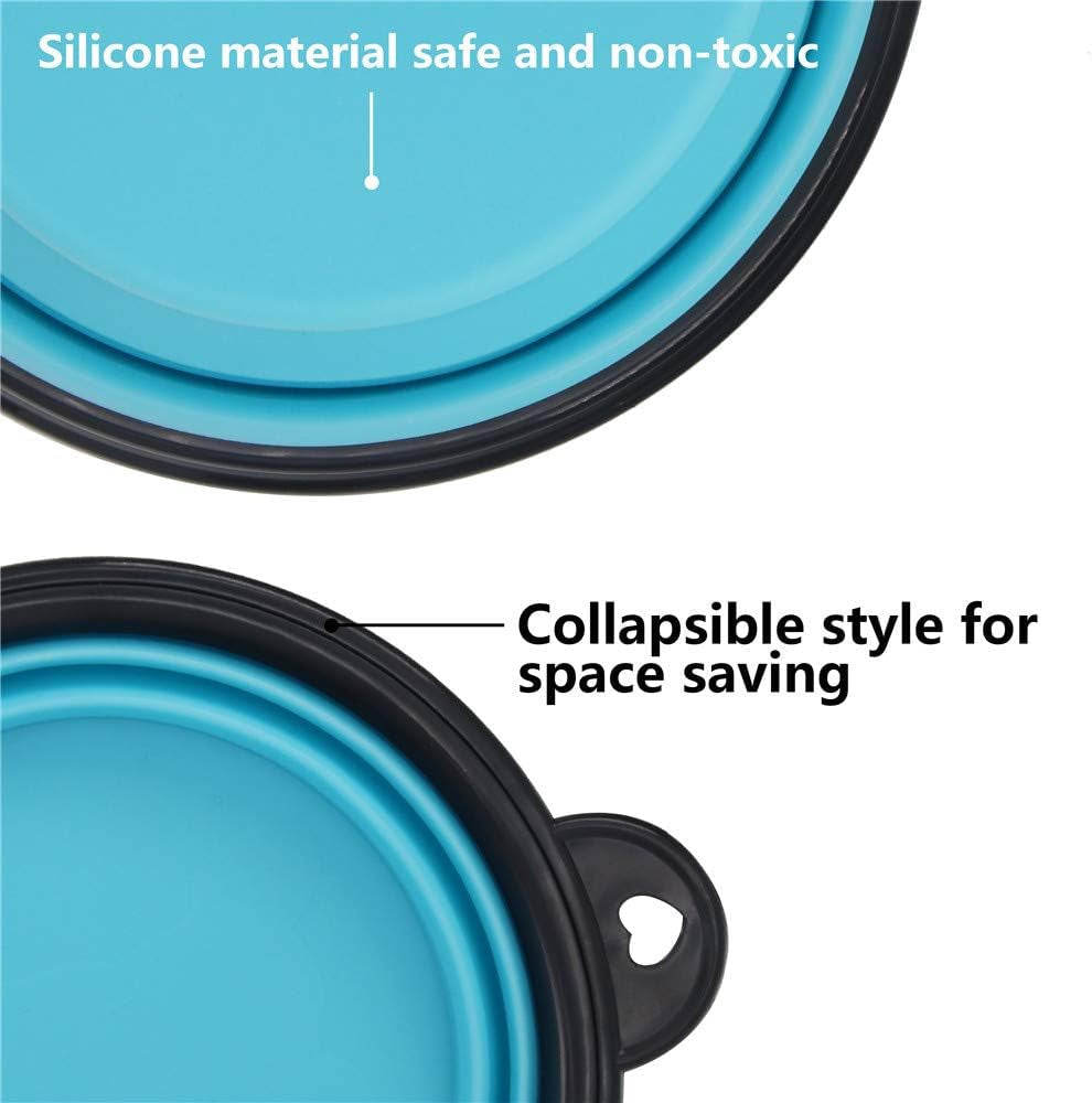 Collapsible Dog Travel Bowl Set — 2 Pack