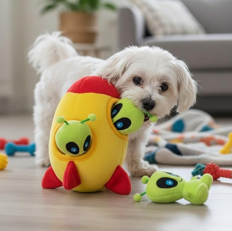 Hide and Seek Squeaky Plush Dog Toy