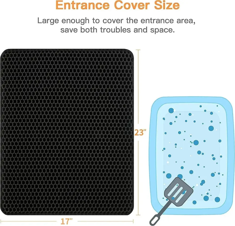 Cat Litter Trapping Mat - Black / 23’’ X 17’’