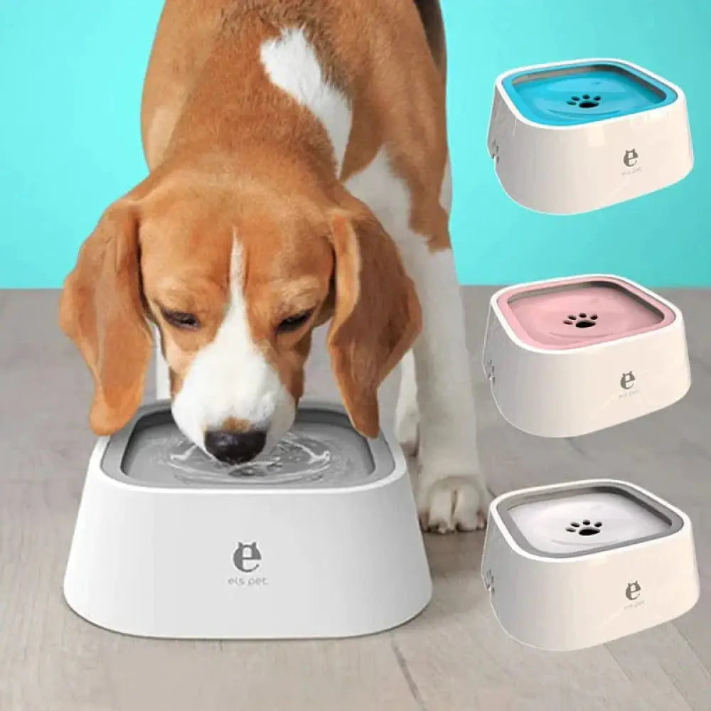 Dog Drinking Water Bowl with Floating Design - Non-Wetting Non-Skid Large Capacity