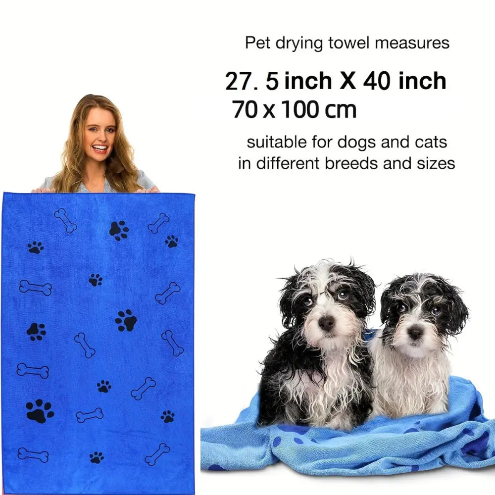 Quick-Dry Absorbent Pet Bath Towel
