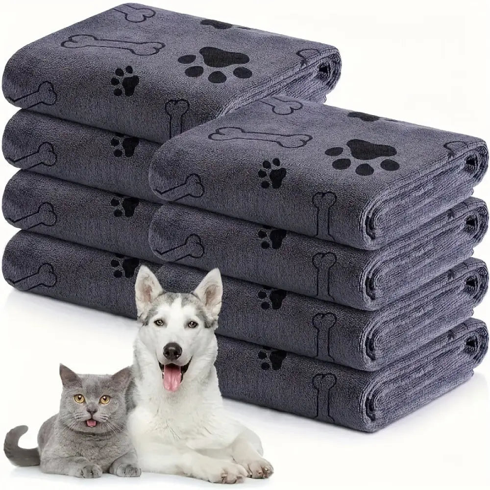 Quick-Dry Absorbent Pet Bath Towel - Gray / 70*100