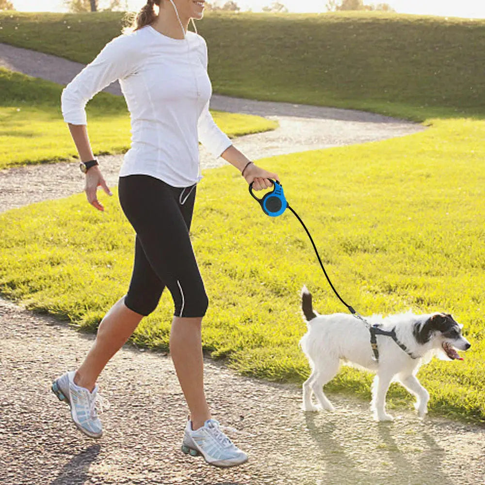 Retractable Dog Leash with Brake & Lock – Safe Durable & Easy to Use
