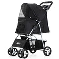 The Grand Fold Stroller - Black - Pet Accessories