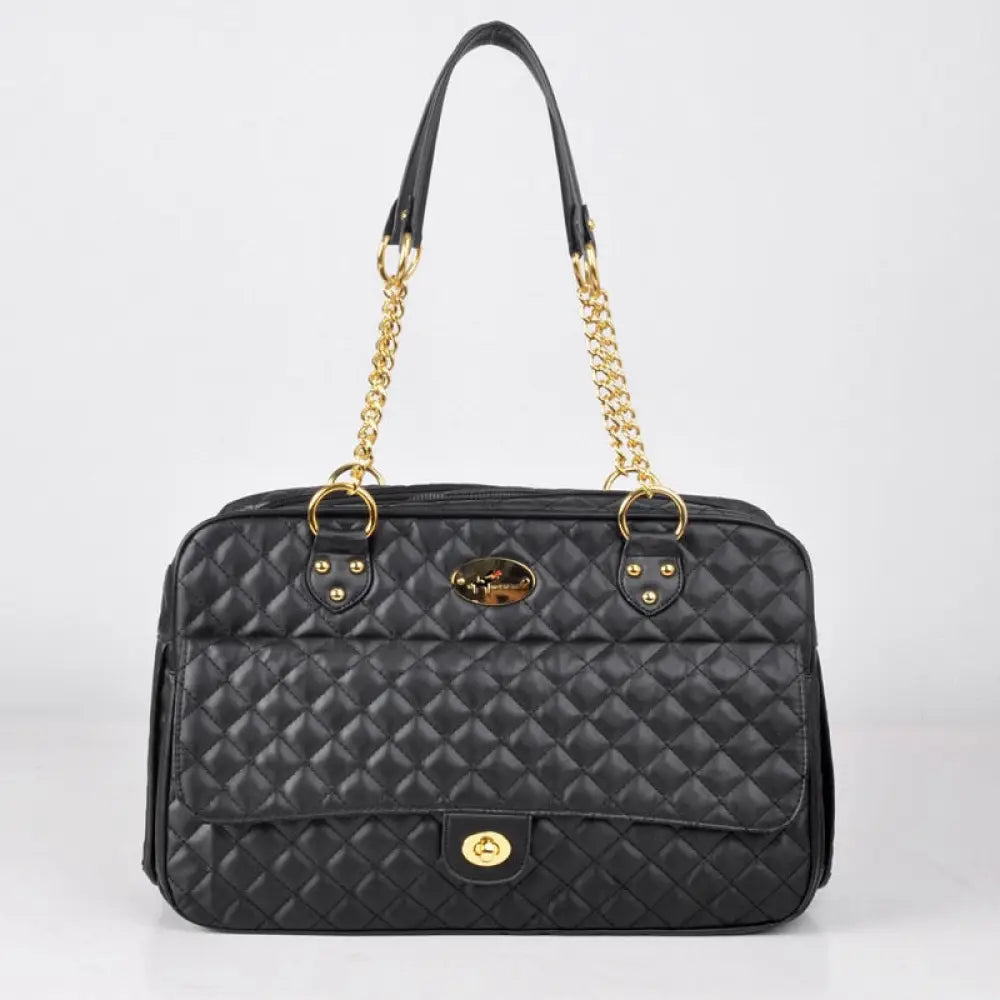 The Luxe Leather Carrier - Black / Free Size - Pet Accessories