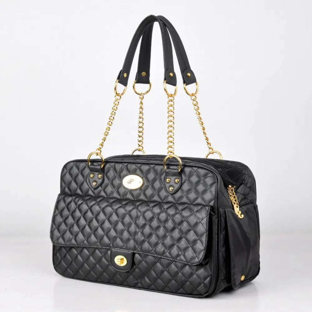 The Luxe Leather Carrier - Black / Free Size - Pet Accessories