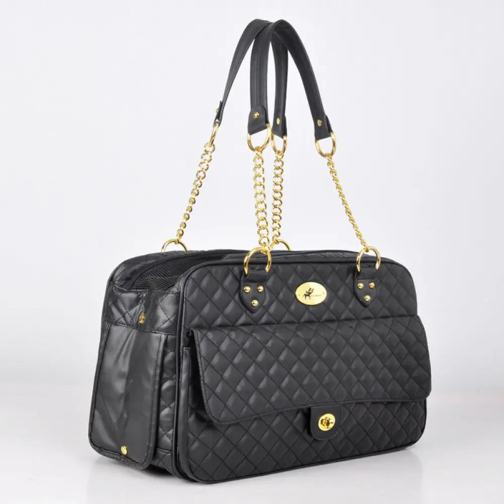 The Luxe Leather Carrier - Black / Free Size - Pet Accessories