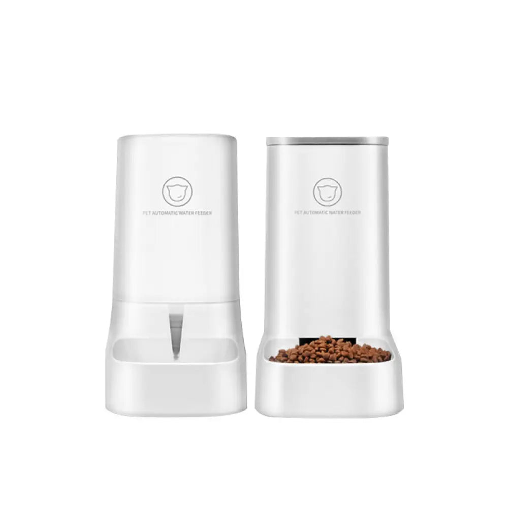 The Self-Fill Water Station - Automatic feeding and water feeder set (white) - Pet Accessories